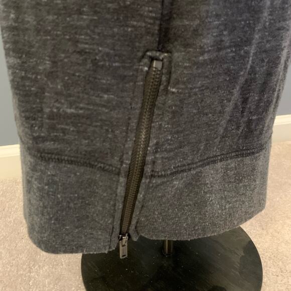Banana Republic Gray Sweatshirt Dress Zipper Side Size MP - Picture 4 of 5